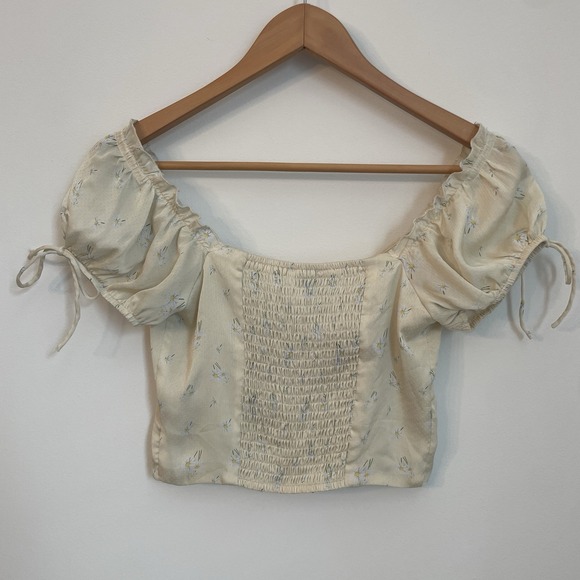 Princess Polly Coquette Floral Corset Top Butter Yellow Size 4 Y2K Cottagecore - Picture 11 of 14